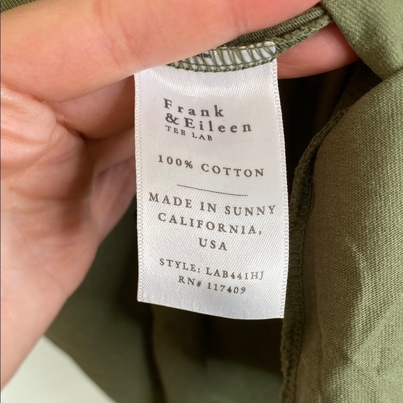 Frank and Eileen Nicole popover Henley green long sleeve dress XS extra small - Picture 4 of 7